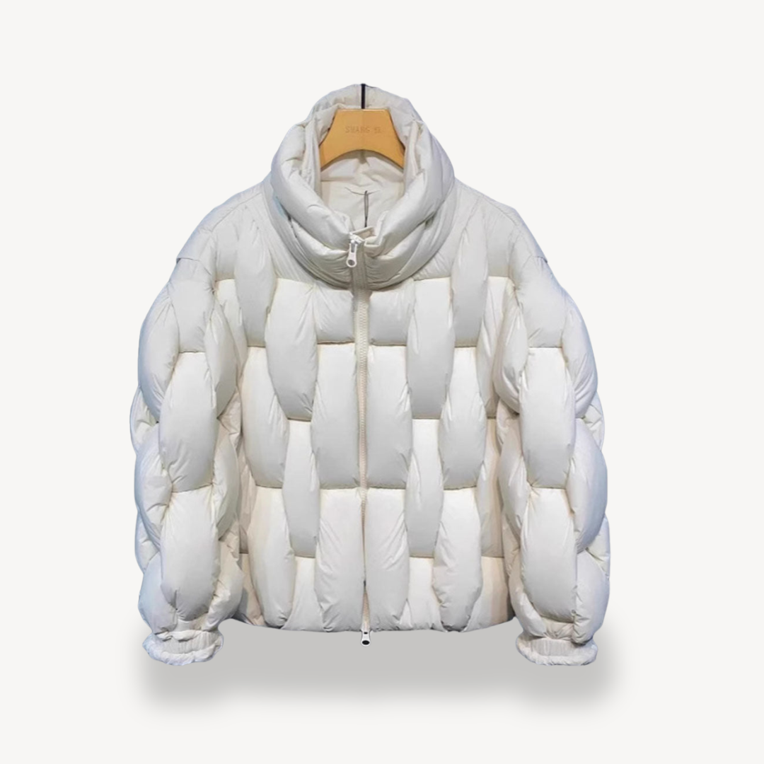 Womens Quilted Zip Up Puffer Jacket Insulated