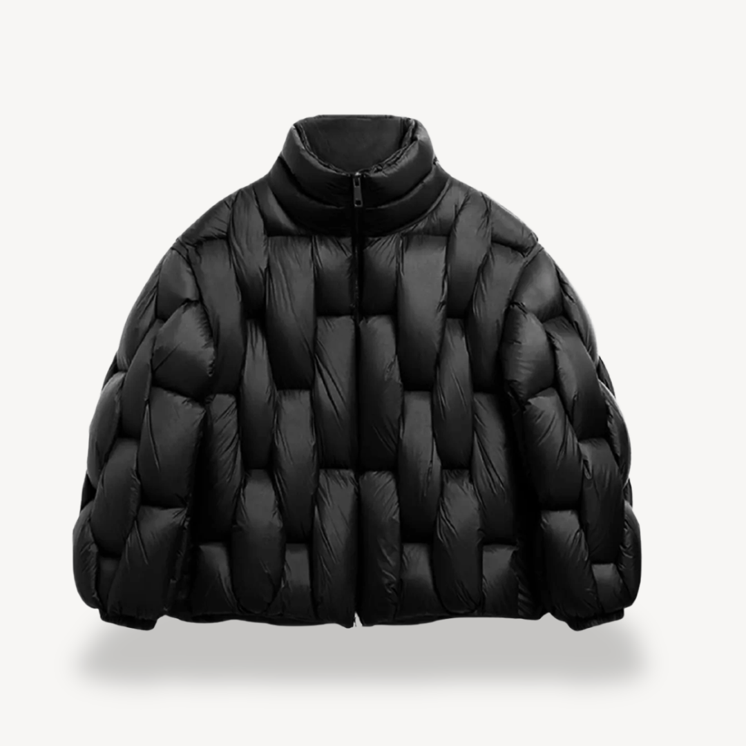 Womens Quilted Zip Up Puffer Jacket Insulated