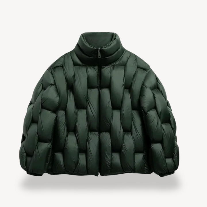 Womens Quilted Zip Up Puffer Jacket Insulated