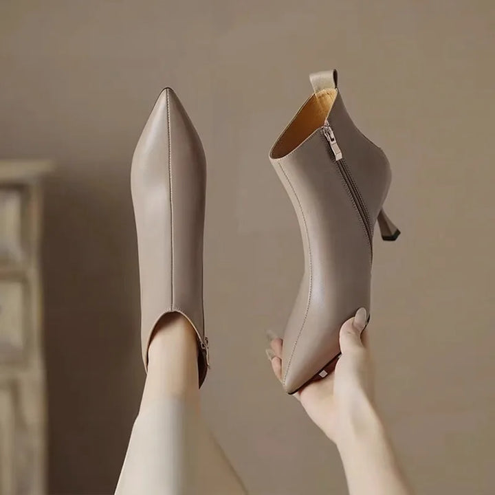 Block Heel Pointed Toe Boots for Women