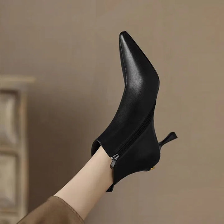 Block Heel Pointed Toe Boots for Women