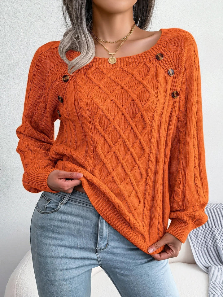 Cable Knit Oversized Sweater Longline Women