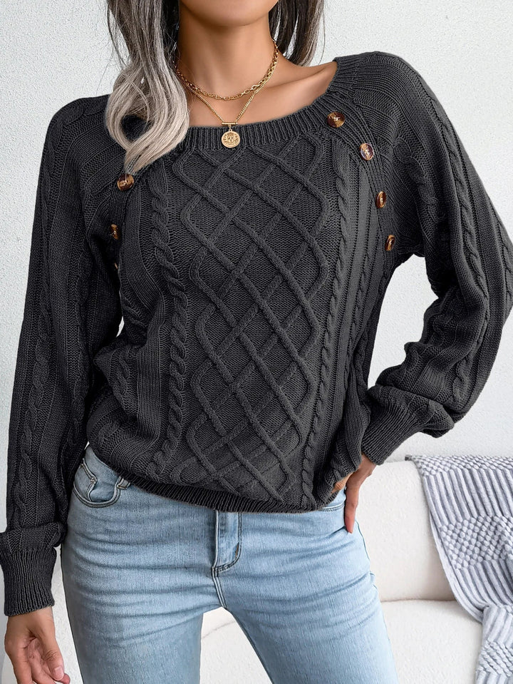 Cable Knit Oversized Sweater Longline Women