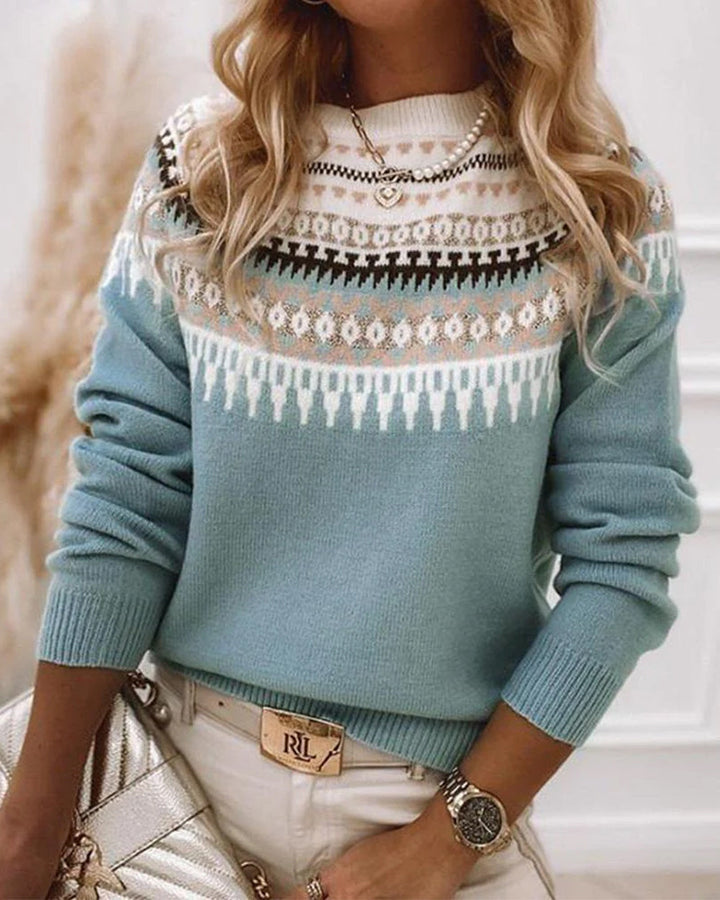 Womens Ribbed Crew Neck Oversized Sweater