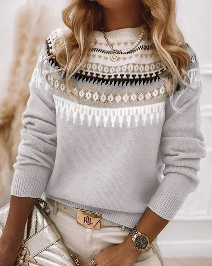 Womens Ribbed Crew Neck Oversized Sweater