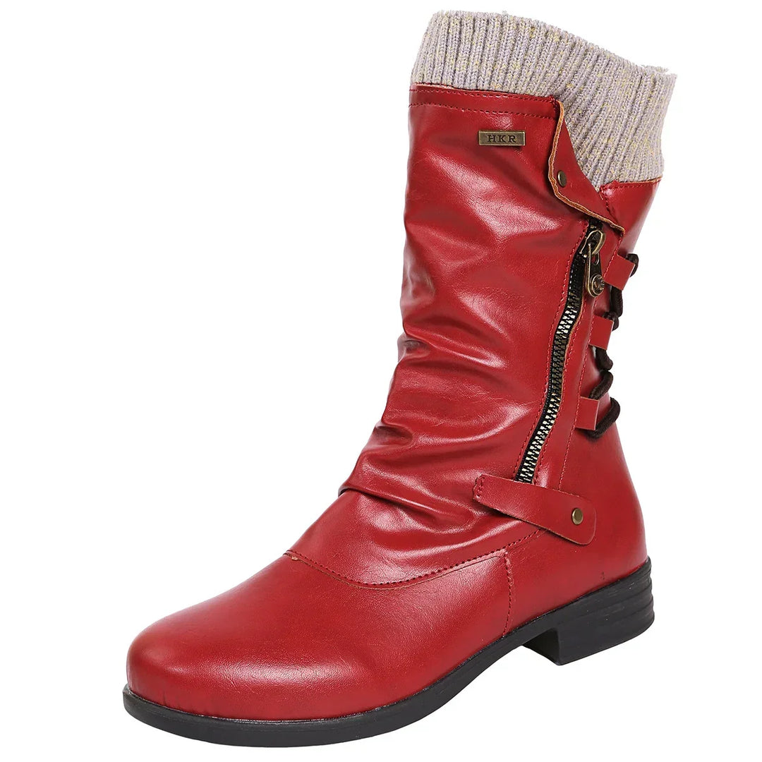 Lace Up Side Zip Ankle Boots for Women