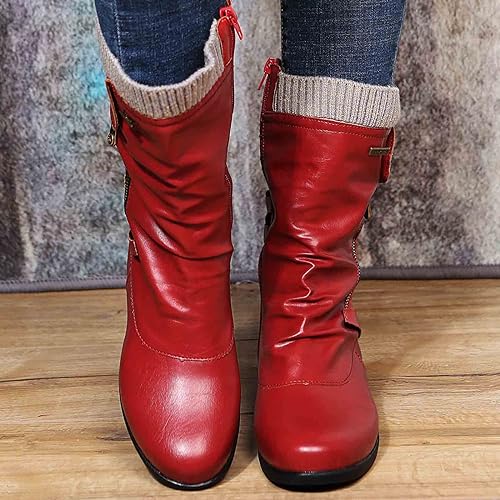 Lace Up Side Zip Ankle Boots for Women