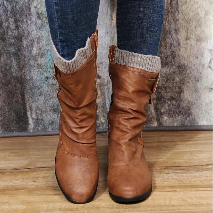 Lace Up Side Zip Ankle Boots for Women
