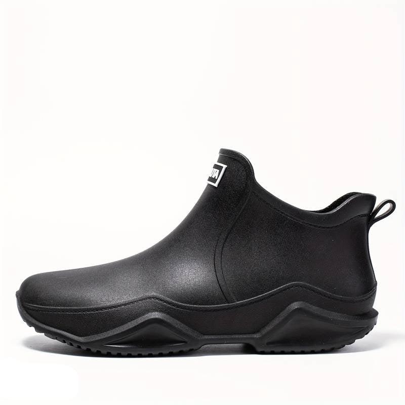 Ankle Boots Polished Leather Round Toe Women