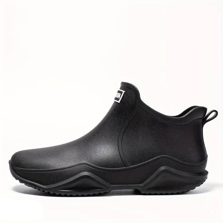 Ankle Boots Polished Leather Round Toe Women
