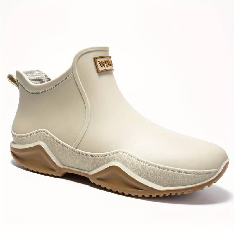 Ankle Boots Polished Leather Round Toe Women