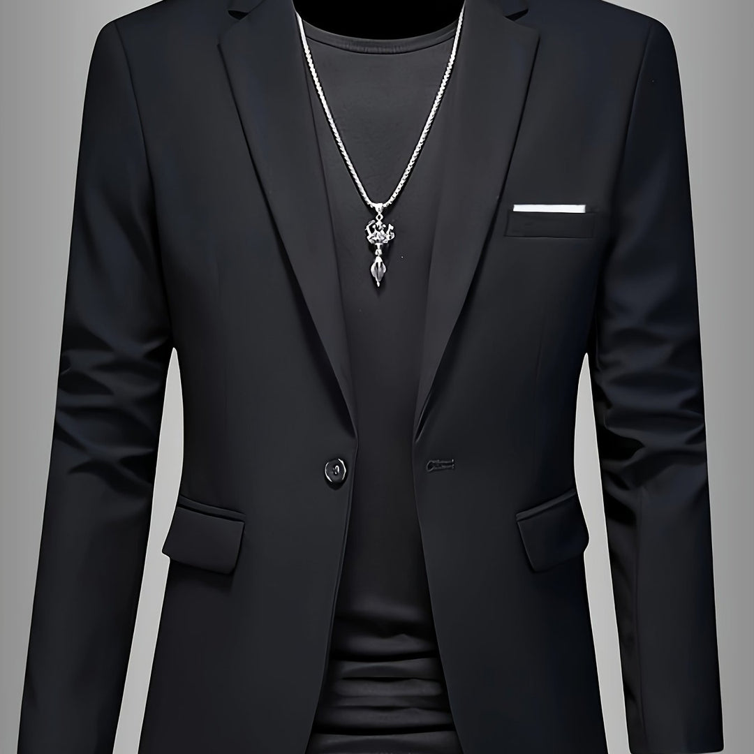 Slim Fit Draped Suit for Men Modern Tailored Style