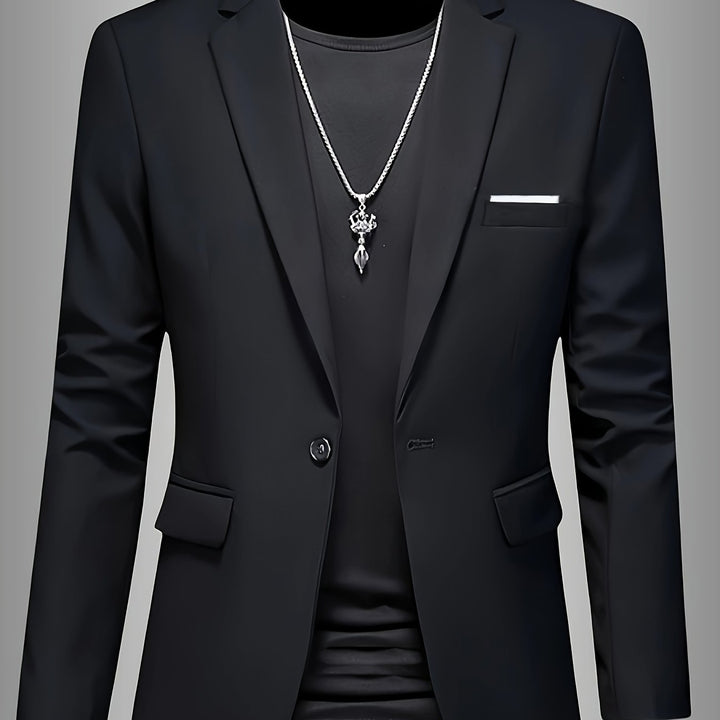 Slim Fit Draped Suit for Men Modern Tailored Style