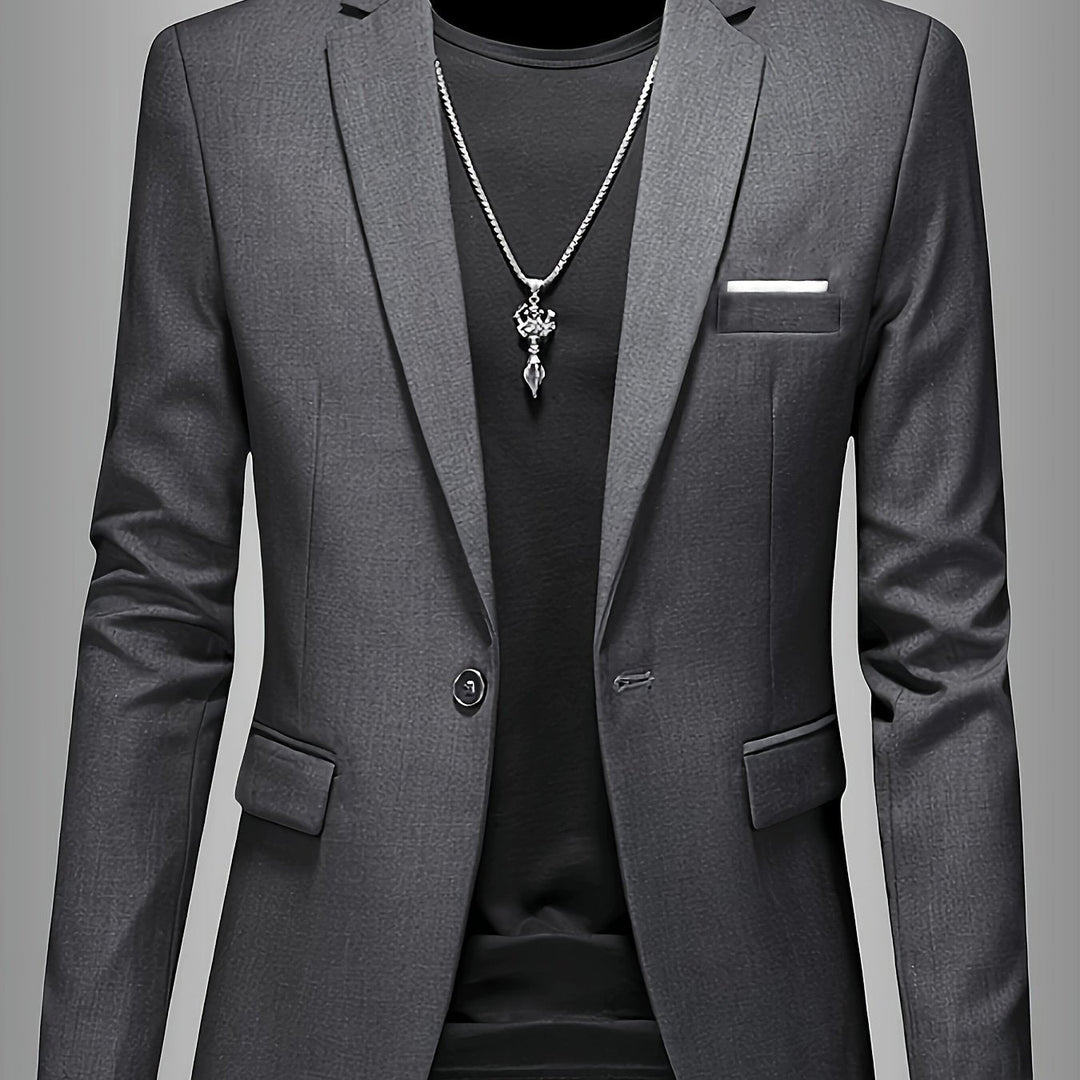 Slim Fit Draped Suit for Men Modern Tailored Style