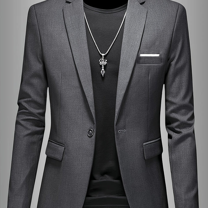 Slim Fit Draped Suit for Men Modern Tailored Style