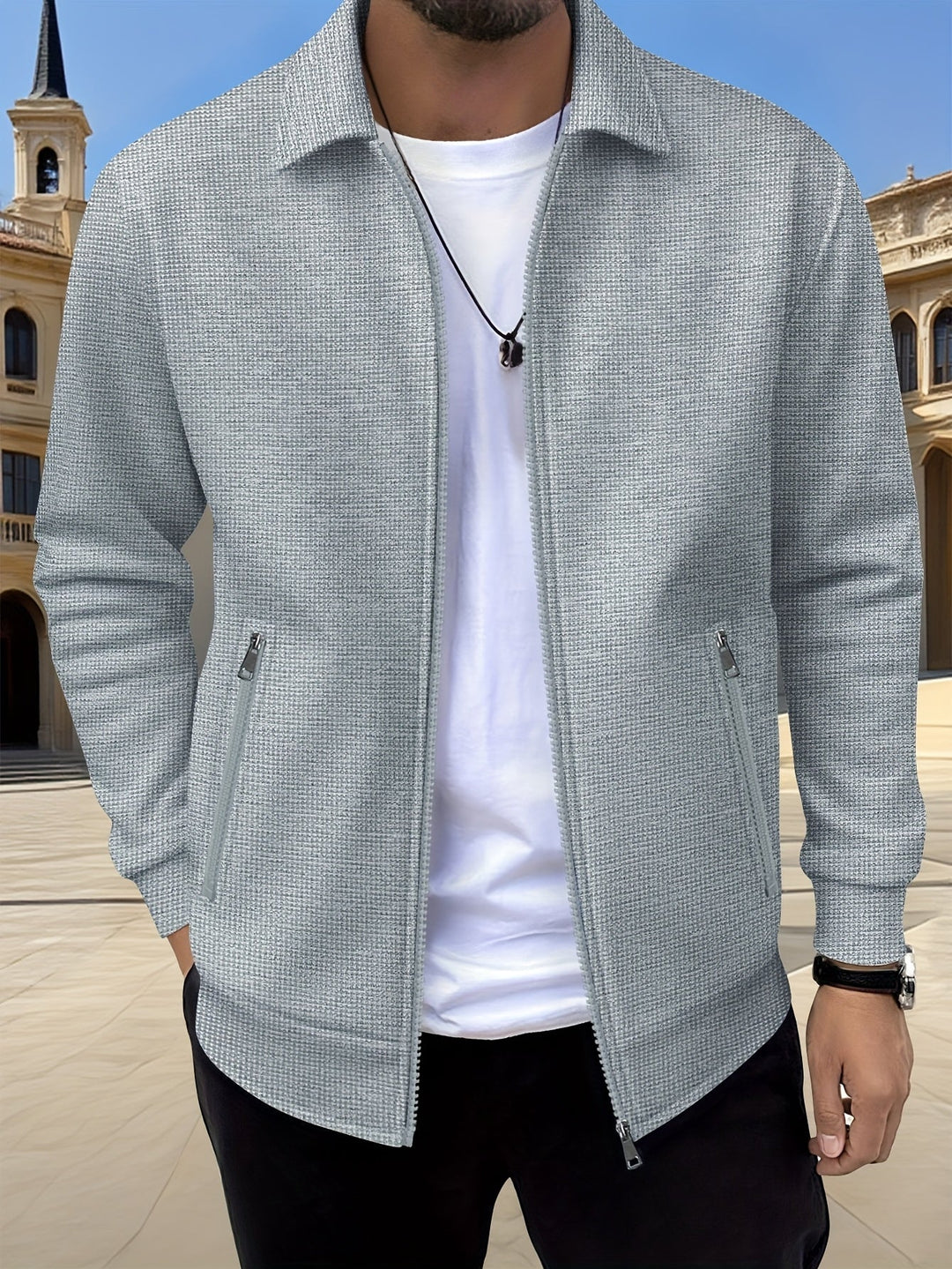 Longline Zip-Up Fluid Coat Relaxed Tailored Womens