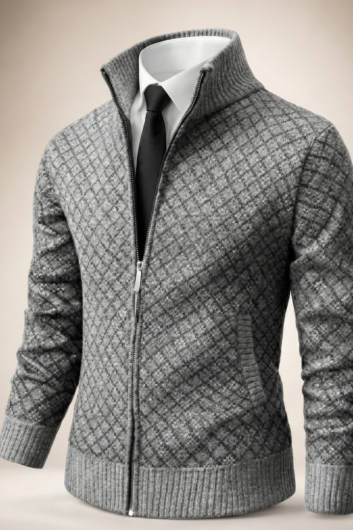 Zip Up Longline Relaxed Cardigan for Women