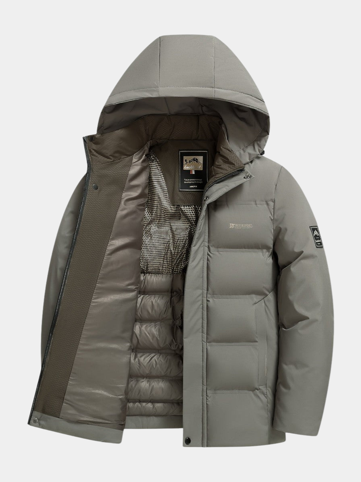 Oversized Hooded Longline Coat for Men
