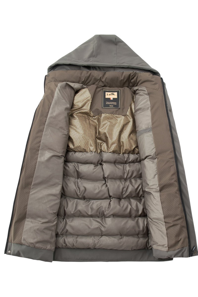 Oversized Hooded Longline Coat for Men