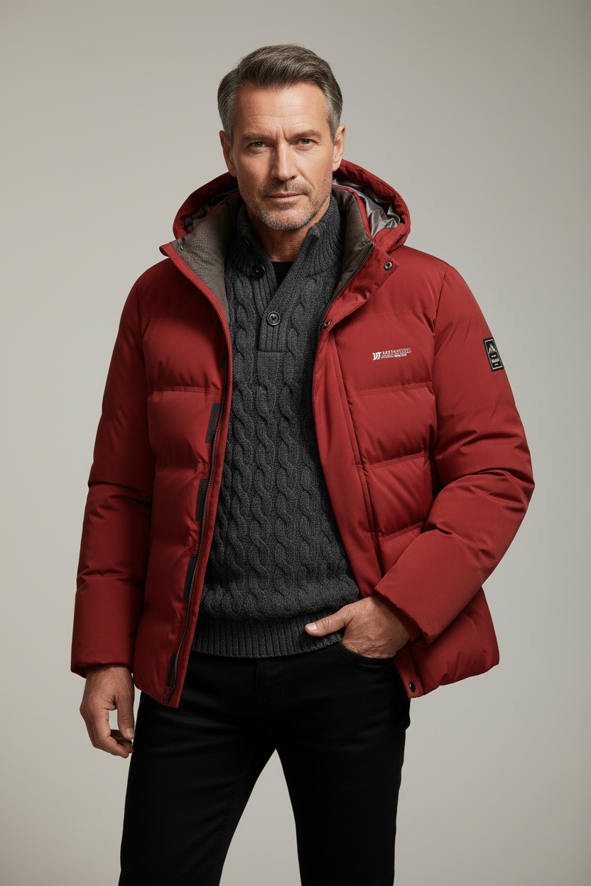 Oversized Hooded Longline Coat for Men