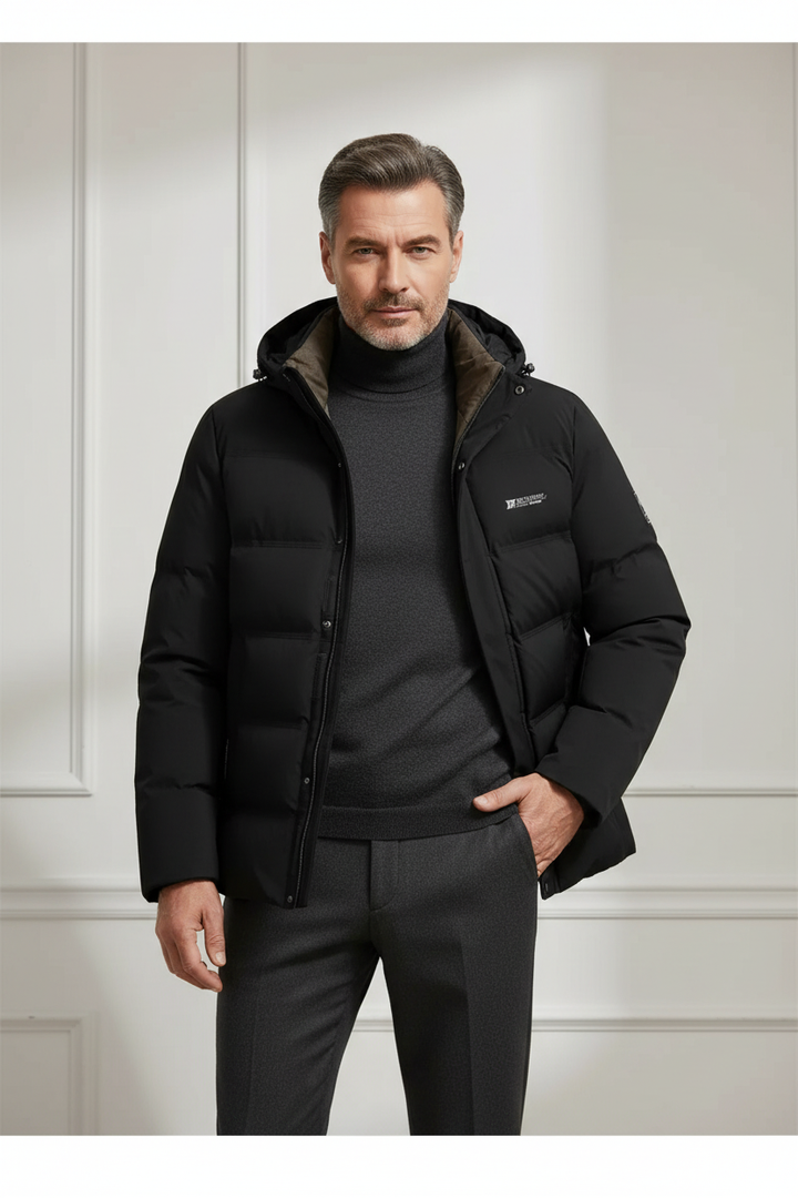 Oversized Hooded Longline Coat for Men
