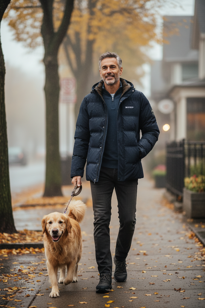 Oversized Hooded Longline Coat for Men