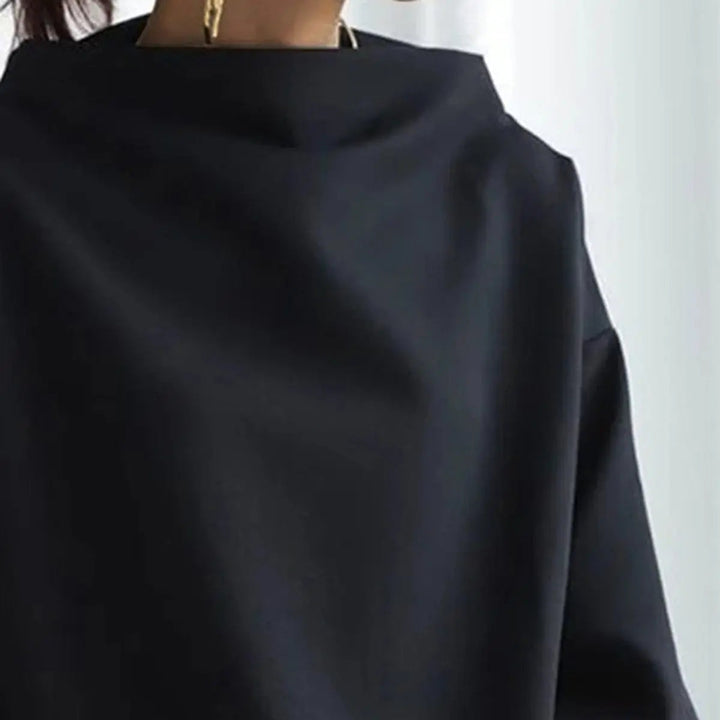 Structured High Neck Top Long Sleeve Women