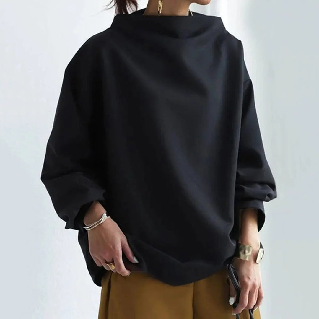 Structured High Neck Top Long Sleeve Women