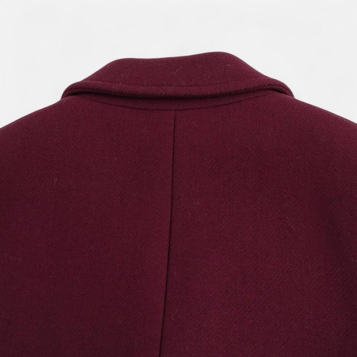 Womens Double Breasted Notch Lapel Trench Coat