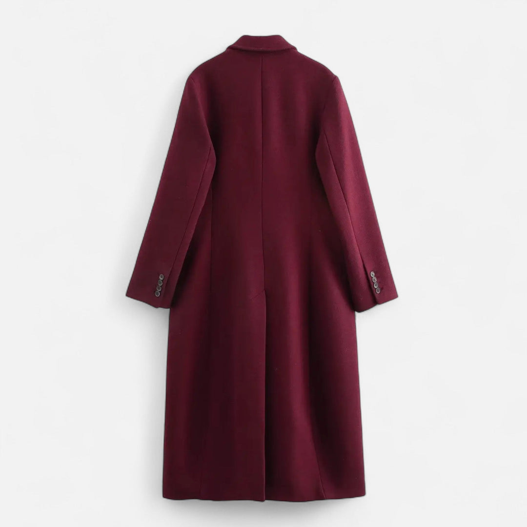 Womens Double Breasted Notch Lapel Trench Coat