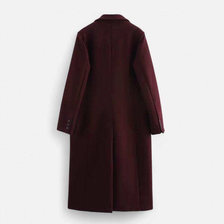 Womens Double Breasted Notch Lapel Trench Coat