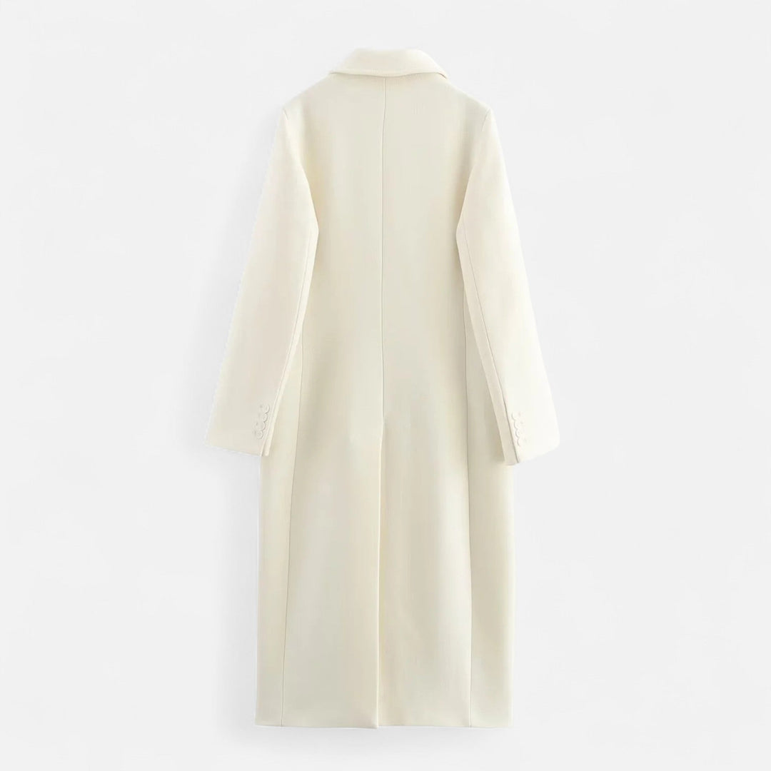Womens Double Breasted Notch Lapel Trench Coat