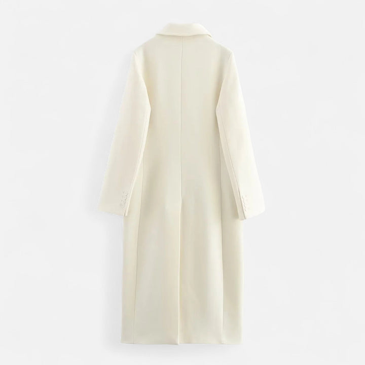 Womens Double Breasted Notch Lapel Trench Coat