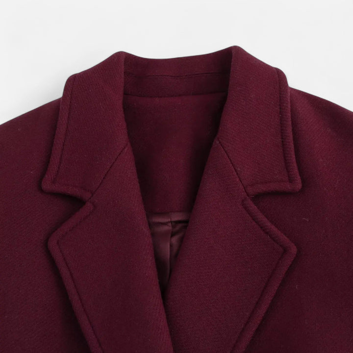 Womens Double Breasted Notch Lapel Trench Coat