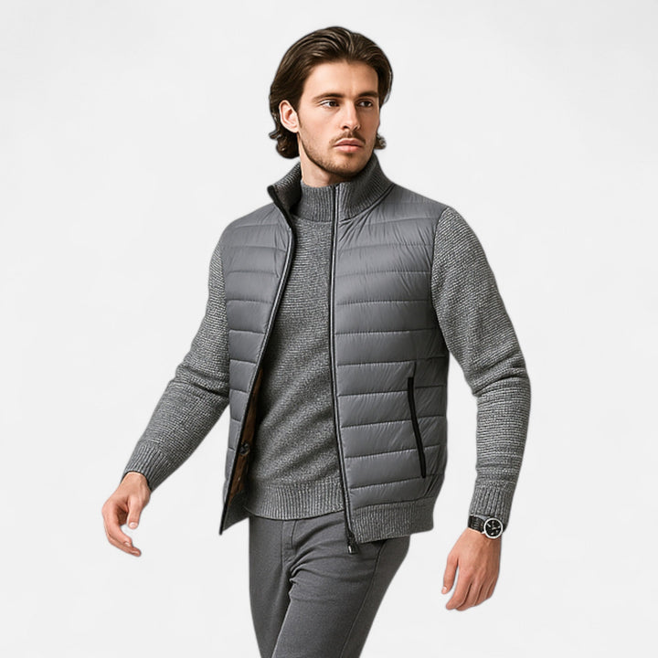 Draped High Neck Longline Coat Modern Tailored Mens