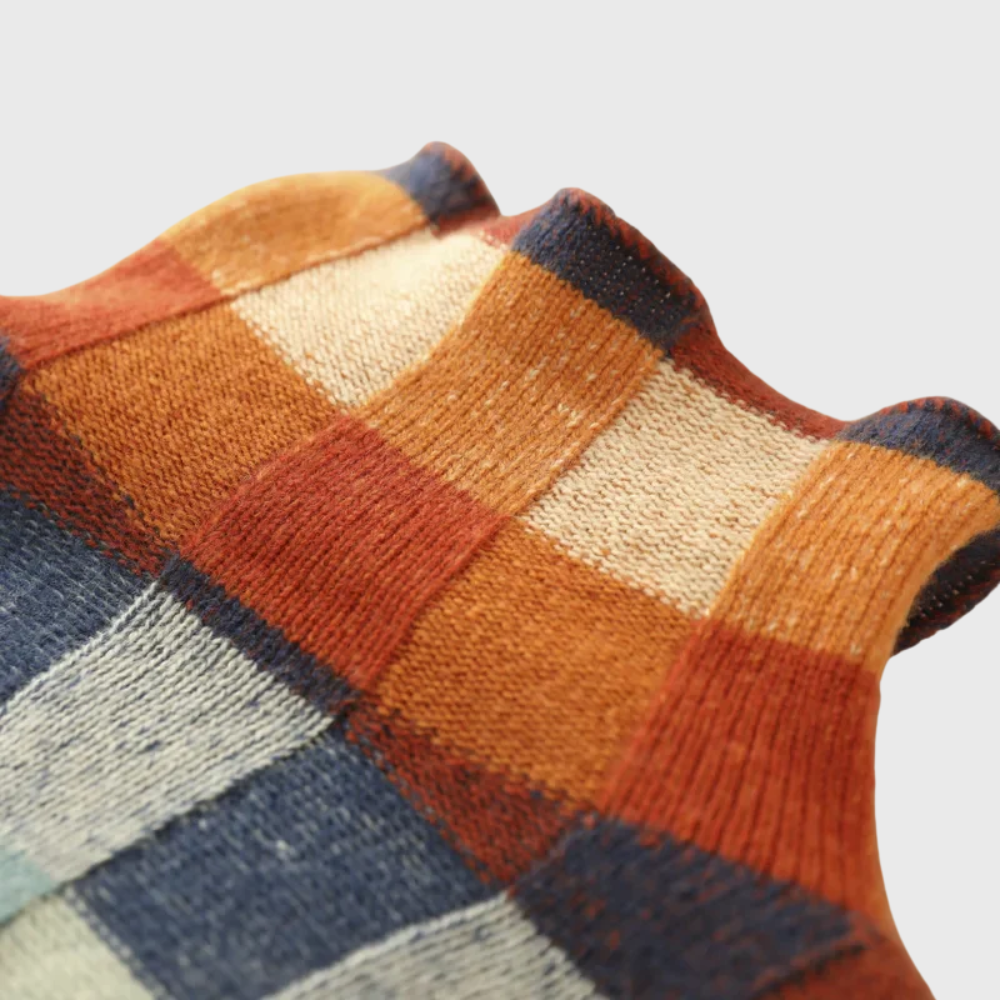 Color Block Crew Neck Sweater Relaxed Fit Women