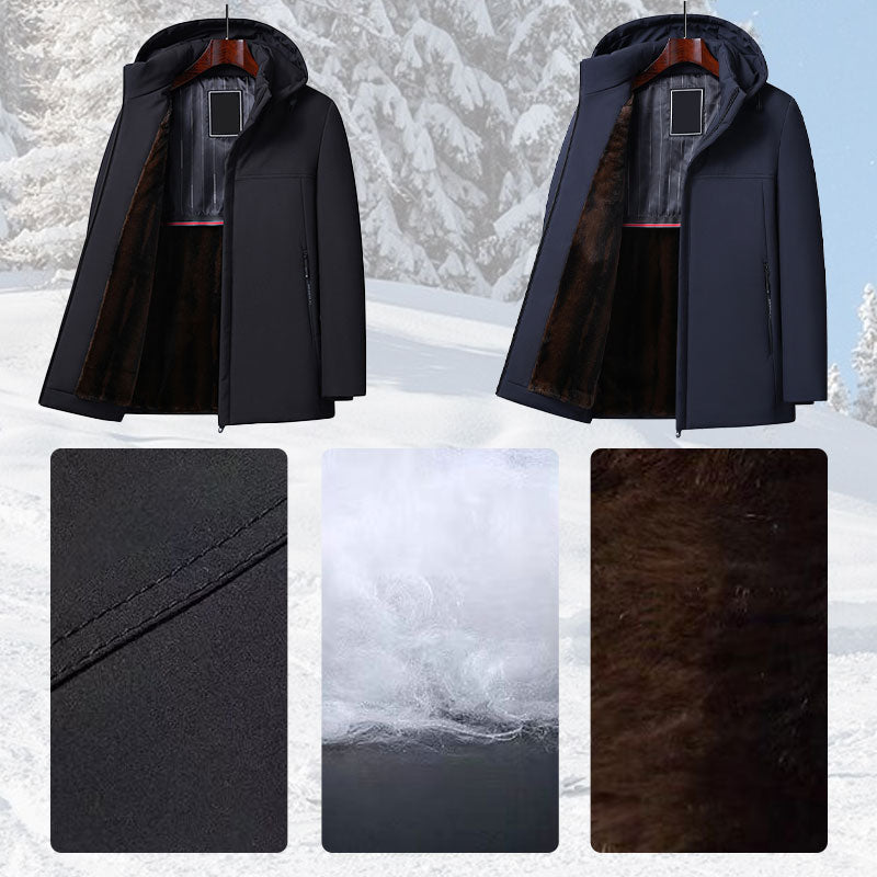 Womens Longline Hooded Wrap Coat Polished Tailored