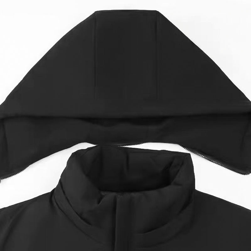 Womens Longline Hooded Wrap Coat Polished Tailored
