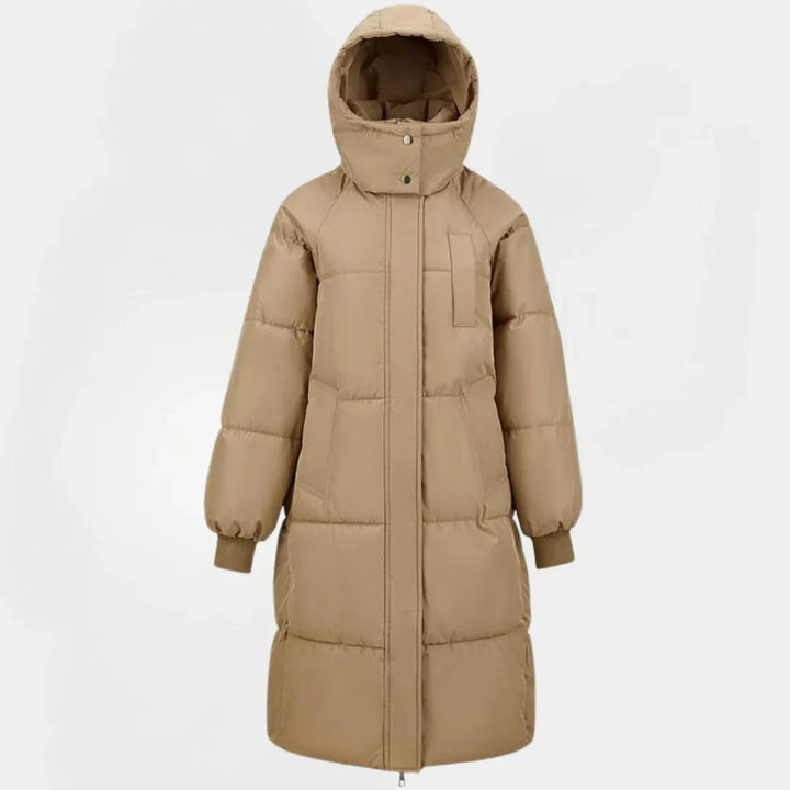 Womens Hooded Quilted Puffer Jacket Insulated Winter Coat