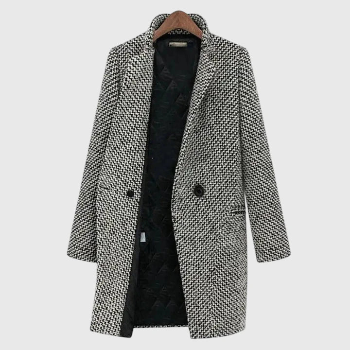 Longline Wool Blend Relaxed Coat Women
