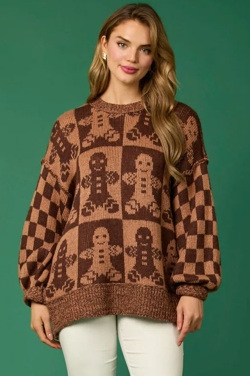 Mens Ribbed Crew Neck Longline Oversized Sweater
