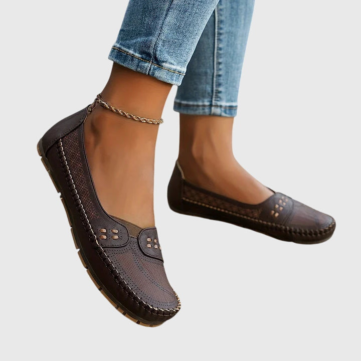 Womens Slip On Flats Supportive Everyday Comfort Shoes