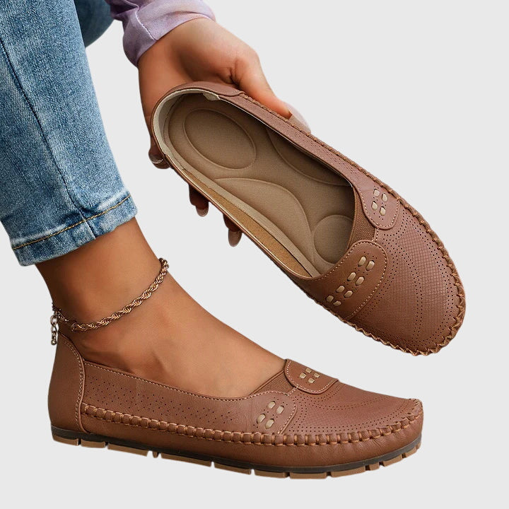 Womens Slip On Flats Supportive Everyday Comfort Shoes