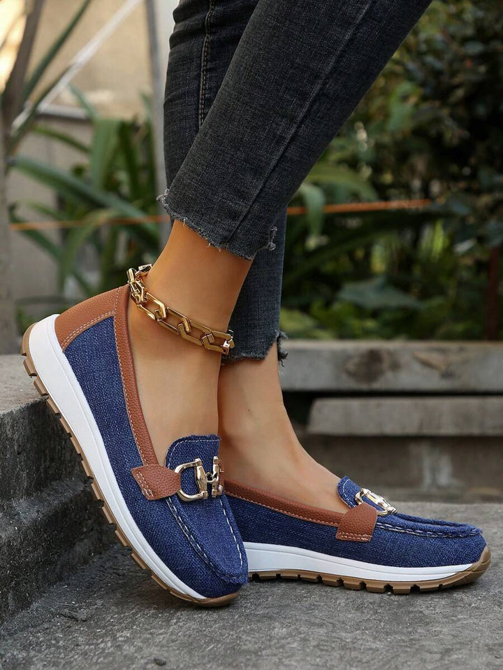 Women Leather Loafer Flats Cushioned Everyday Flat Shoes