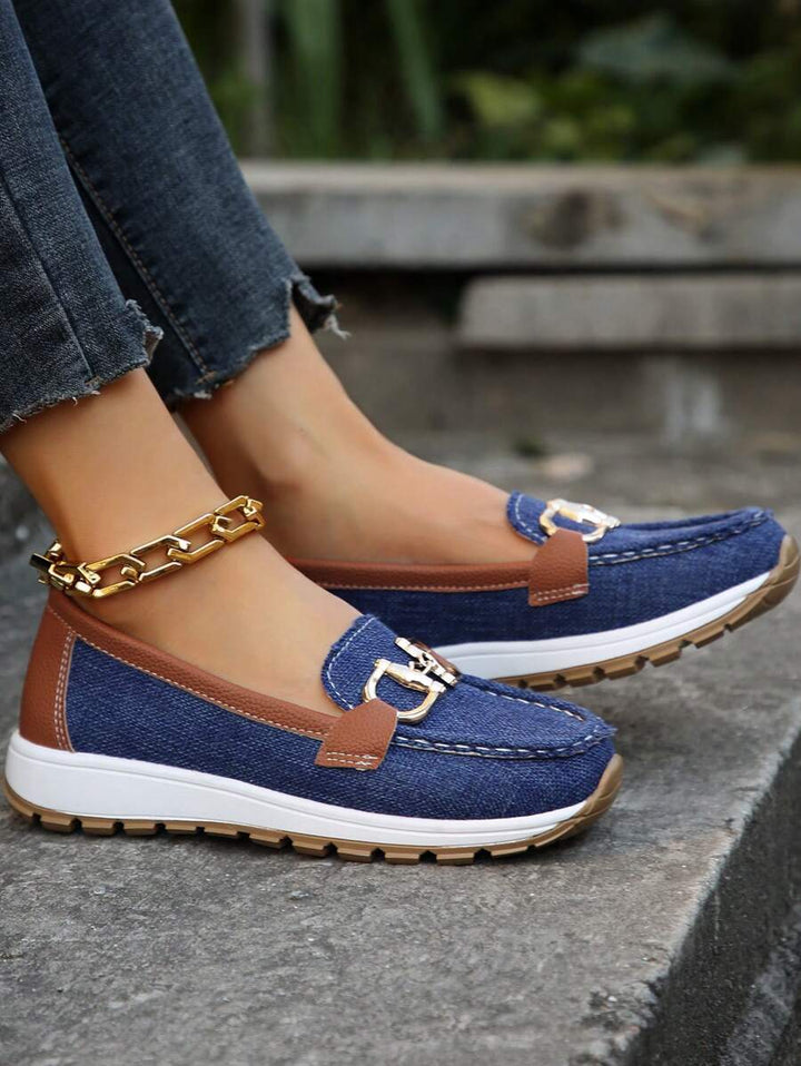 Women Leather Loafer Flats Cushioned Everyday Flat Shoes