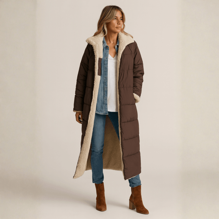 Longline Wrap Coat Tailored Elegant Womens