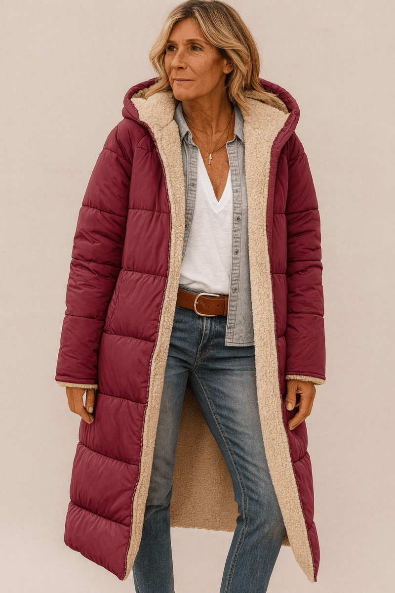 Longline Wrap Coat Tailored Elegant Womens