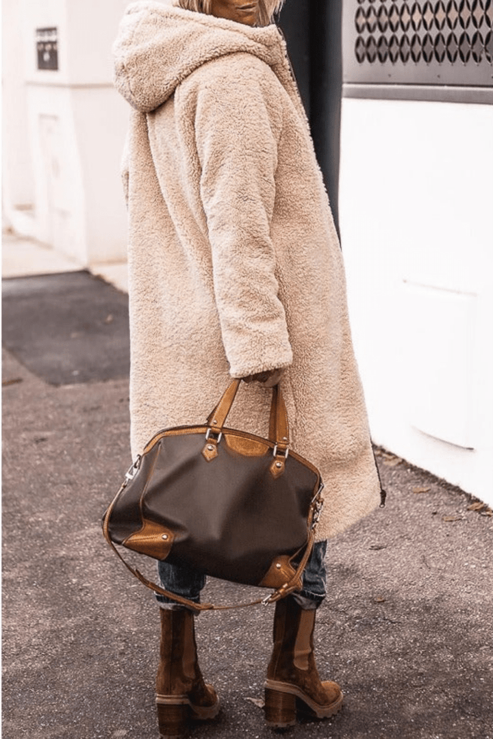 Longline Wrap Coat Tailored Elegant Womens