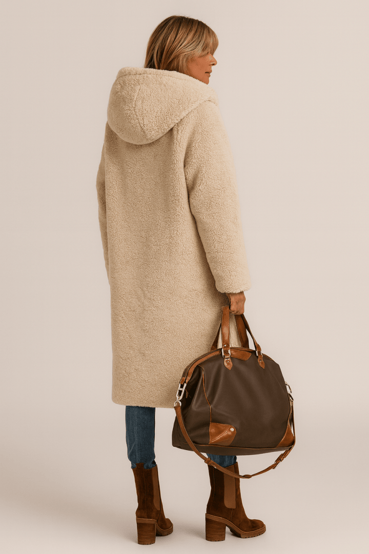 Longline Wrap Coat Tailored Elegant Womens