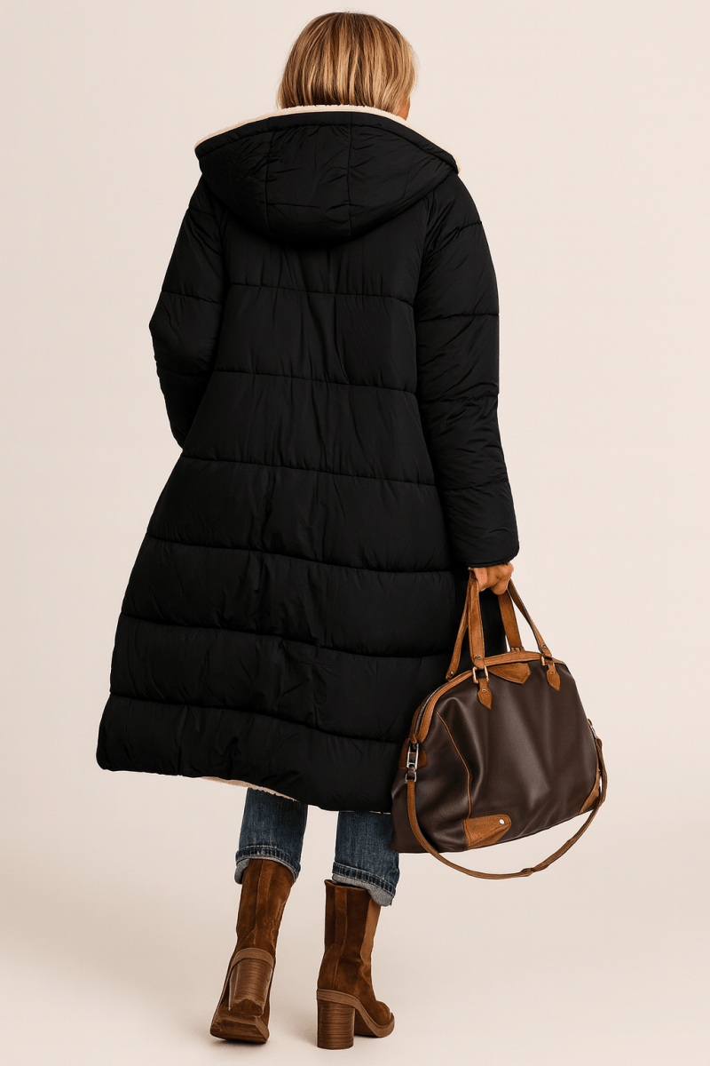 Longline Wrap Coat Tailored Elegant Womens